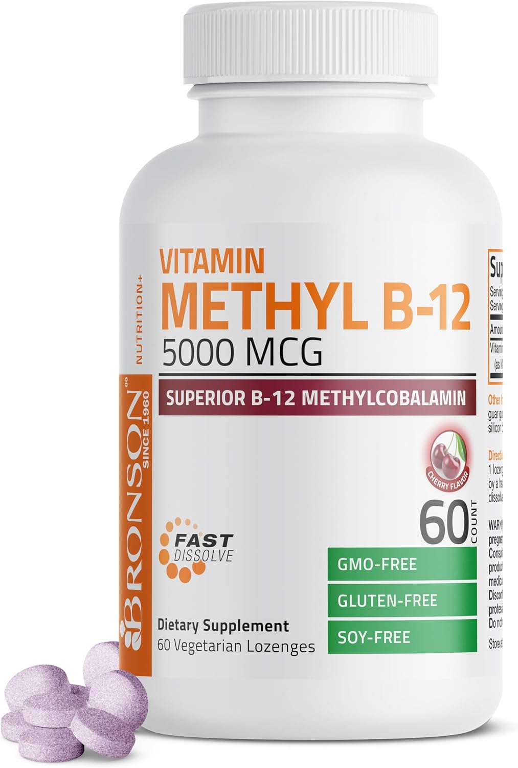 Bronson Methyl B12 5000 mcg Vitamin B12 – Trusted brand since 1960 with a history of quality – Image 8