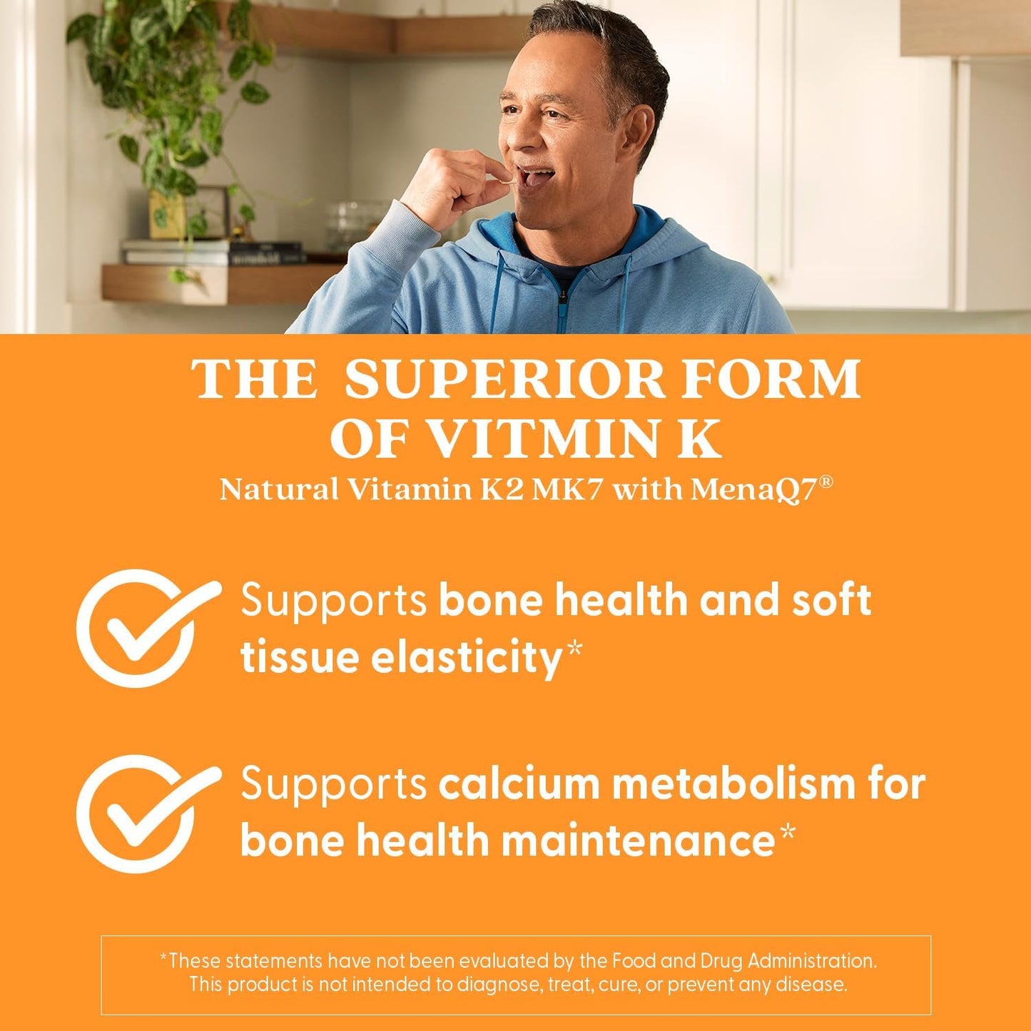 Doctor's Best Natural Vitamin K2 MK7 Supplement with MenaQ7 - 45 mcg, 180 Veg Caps - görsel 5