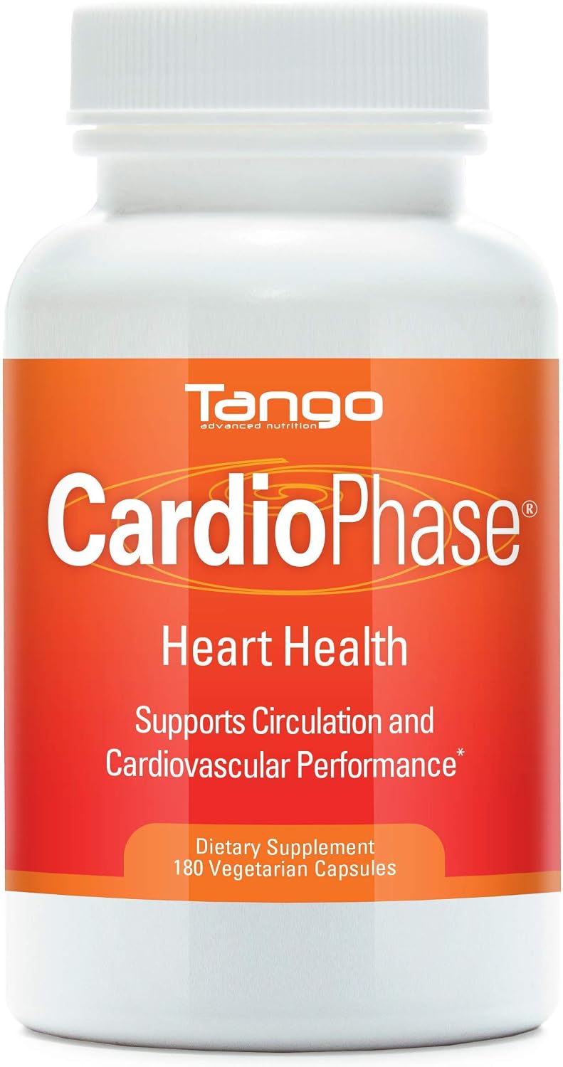 CardioPhase Natural Heart Support Supplement for Healthy Circulation and Cardiovascular Performance (180 Vegetarian Capsules) - görsel 1