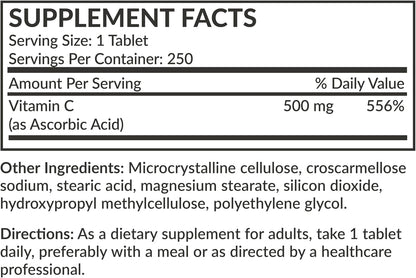 Futurebiotics Vitamin C 500mg Non-GM, 250 Tablets