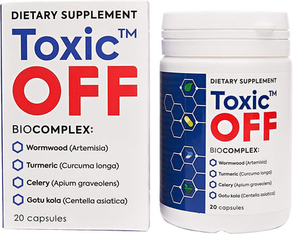 TOXIC OFF Daily Easy Swallow Capsules, 20 Servings