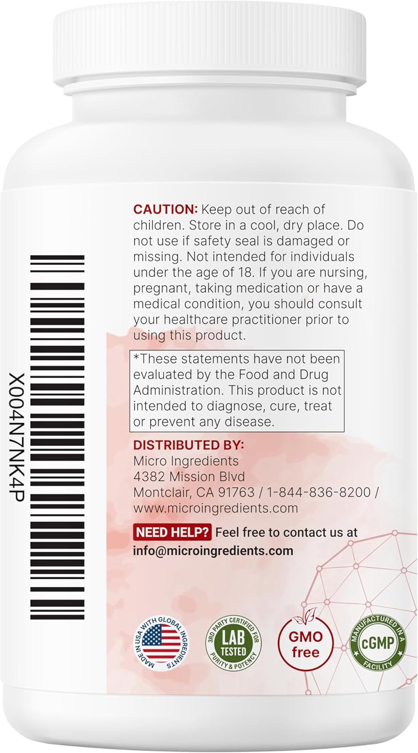 Micro Ingredients TUDCA Bile Salts 2,000mg Supplement, 240 Capsules | 7-in-1 Complex with NAC, Milk Thistle, Glutathione, – Image 7