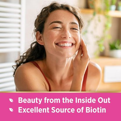 Nature's Truth Hair, Skin & Nails Vitamin | 5000mcg Biotin | 165 Softgels | with Collagen | Non-GM & Gluten free Supplement