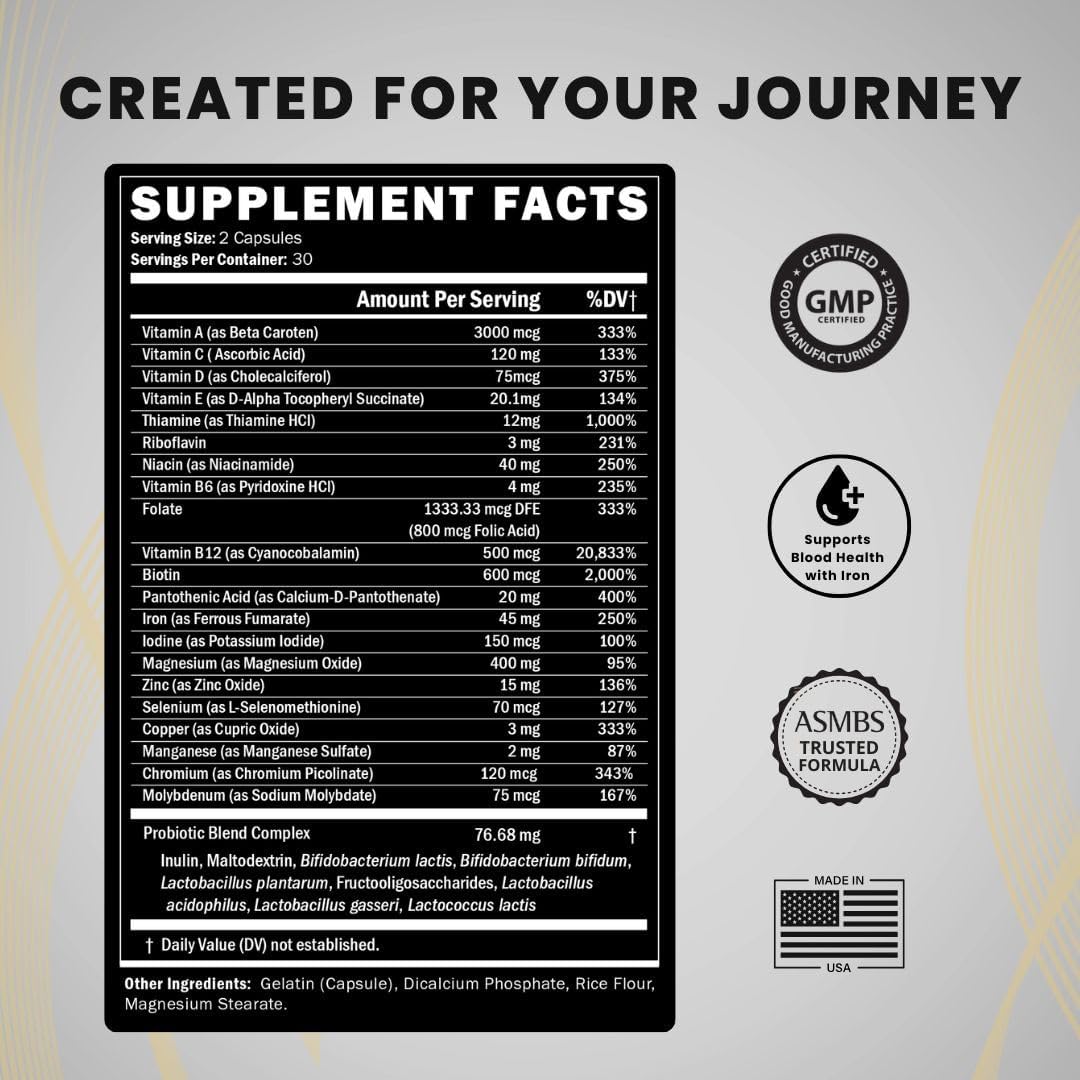 Journey Bariatric Multivitamin with – Probiotics: Beneficial bacteria that support digestive health, immune – Image 3