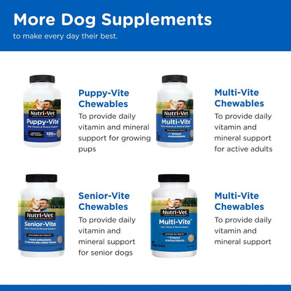 Nutri-Vet Adult-Vite Plus Dog Multivitamin Soft Chews, Daily Dog Supplement with Vitamins Minerals and Antioxidants, Supports Skin, Immune, Joint, and Gut Health, Tasty Chicken Flavour, 70 Count