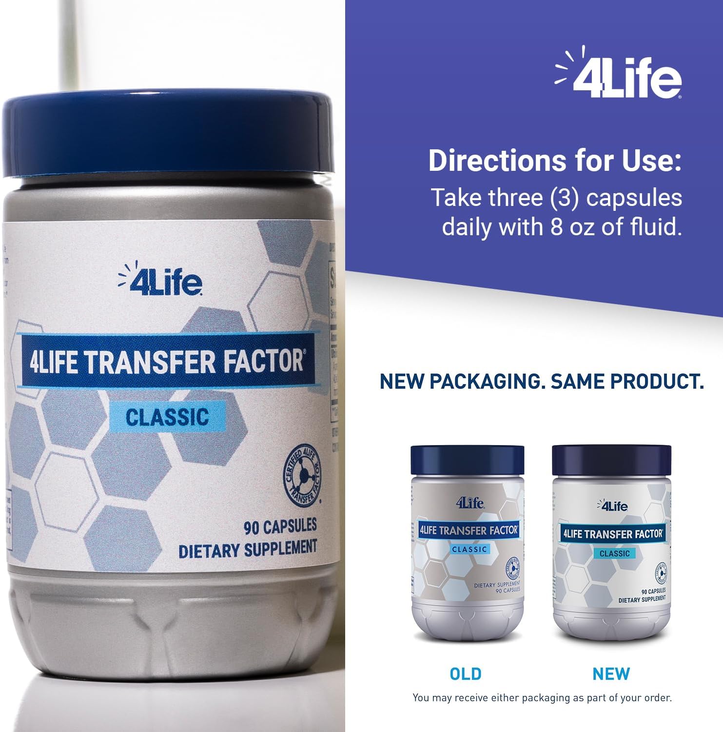 4Life Transfer Factor Classic Immune Support with Colostrum, 90 Veggie Capsules - görsel 5