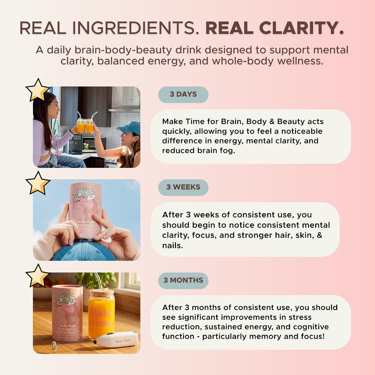 MAKE TIME Brain Health Powder Supplement for – Curcumin : The active compound in turmeric, known for its – Image 5