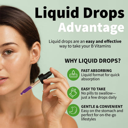 NUSAVA Vitamin B12 Liquid Drops 5000mcg with – Healthy nervous system function – Image 2