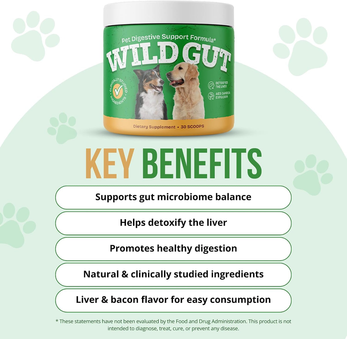 Wild Gut - Natural Probiotic Supplement for Dogs | Supports Digestive Health & Gut Microbiome | 8 Probiotic Strains | 3 – Image 5