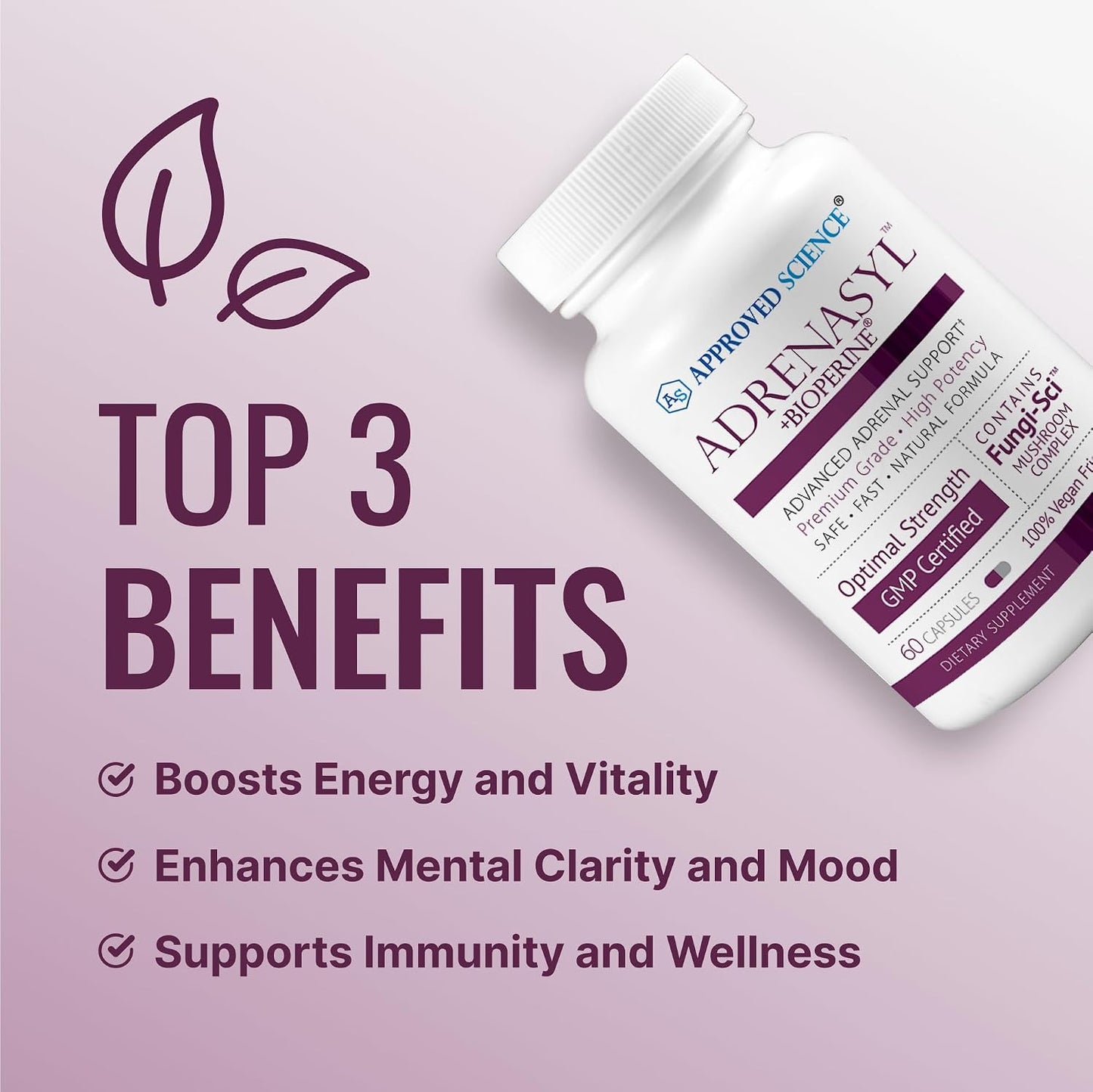 Approved Science Adrenasyl - Adrenal Gland Support Supplement (60 Capsules) - görsel 3