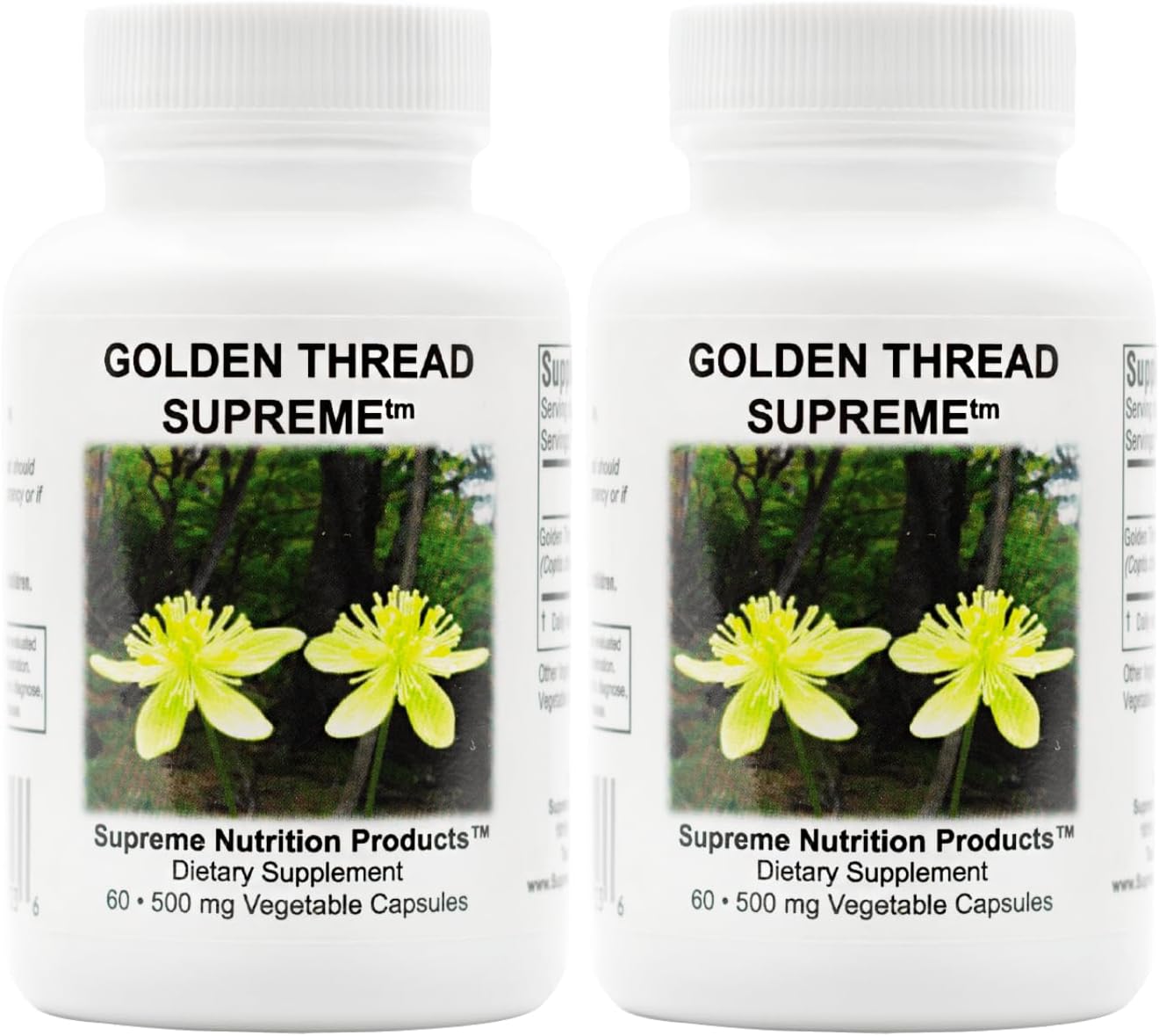Supreme Nutrition Golden Thread Supreme, 60 Pure Coptis Chinensis Vegetarian Capsules (Pack of 2) - görsel 1