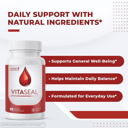 Vitaseal – Botanicals, Vitamins C & E, and Minerals – 30 Capsules