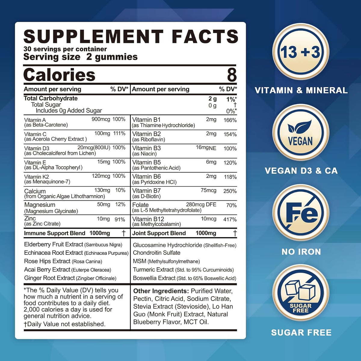 LILICARE Men's & Women's's Sugar-free – Vitamin D3 from Lichen: Plant-based cholecalciferol supports bone health – Image 2
