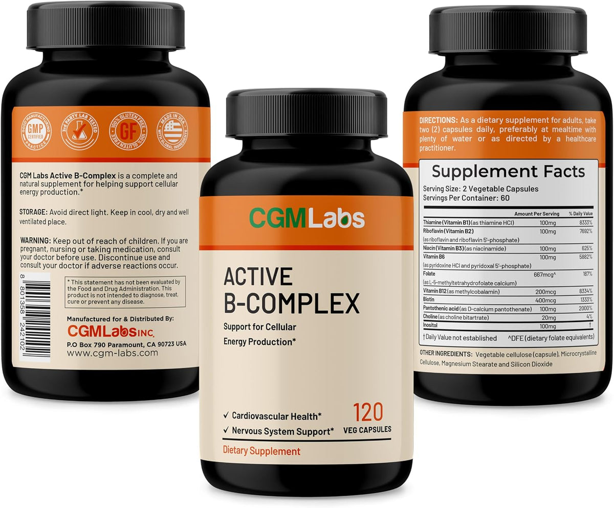 Vitamin B Complex - Active B1, B2, B3, B6, – Vitamin B12 – Supports nerve health and red blood cell formation. The – Image 6