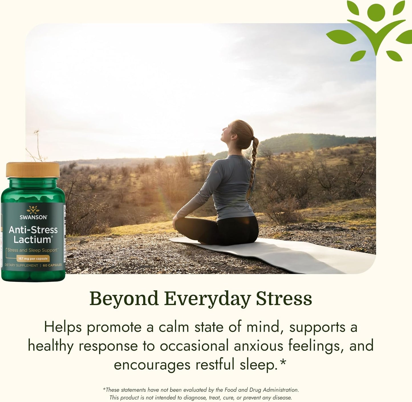 Swanson Women's Anti-Stress Formula with Lactium, 60 Capsules - görsel 5