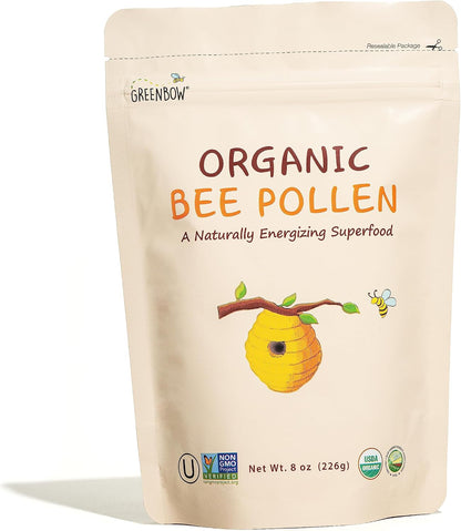 Greenbow Organic Bee Pollen - 100% Certified Organic, Non-GM, Halal, Kosher, GMP Certified - Superfood Packed with Proteins, – Image 1