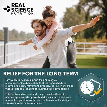 Real Science Tardivex All Natural Nerve Support Supplement for Neurological Balance - Includes Vinitrox, GABA & Essential Vitamins for Controlled Movement & Coordination - Made in USA, 60 Caps