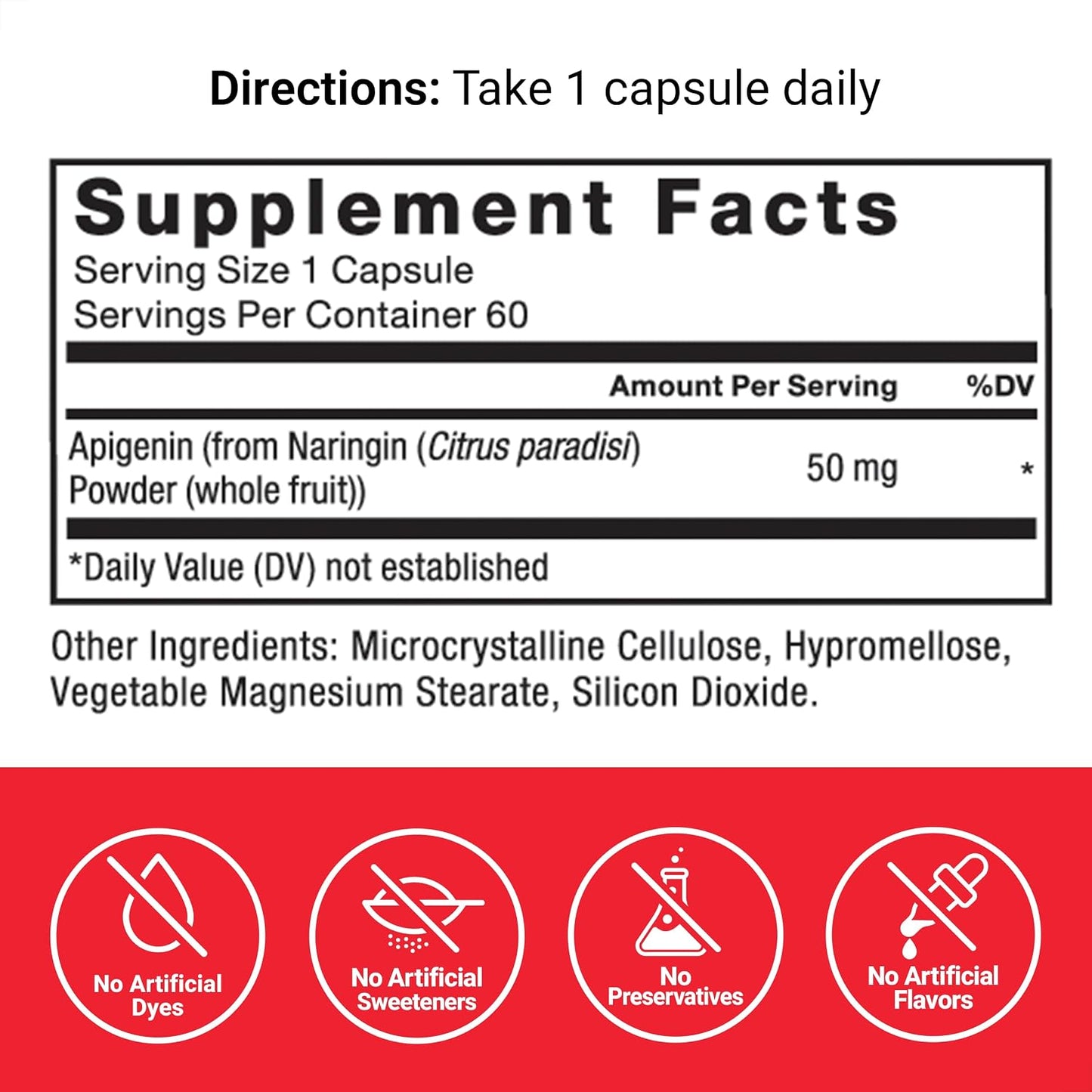 Force Factor Apigenin Supplement for Relaxation and Stress Support, Powerful Bioflavonoid and Antioxidant, Apigenin 50mg, Premium Quality, Vegan, Non-GM, 60 Capsules (Packaging May Vary) - görsel 4