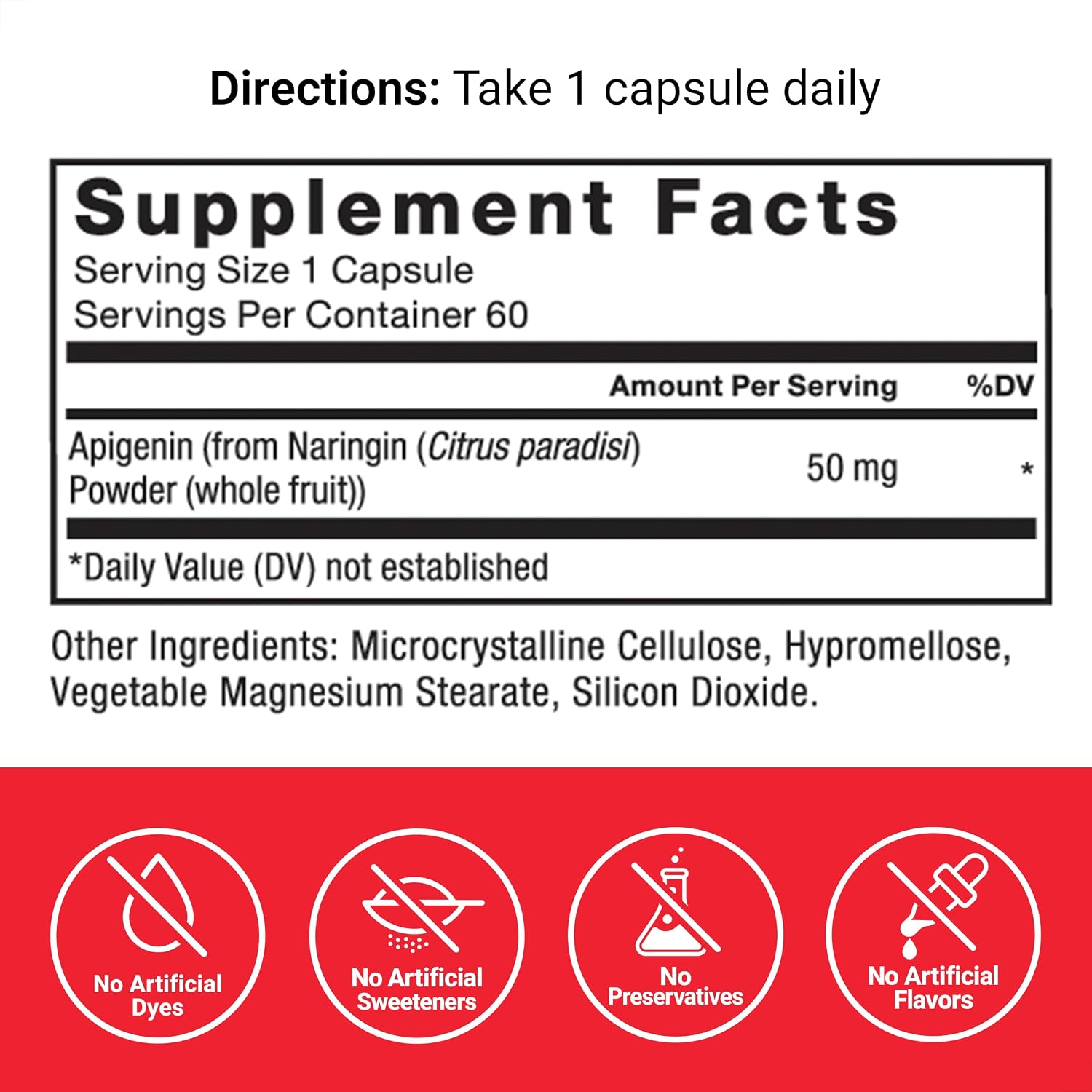 Force Factor Apigenin Supplement for Relaxation and Stress Support, Powerful Bioflavonoid and Antioxidant, Apigenin 50mg, Premium Quality, Vegan, Non-GM, 60 Capsules (Packaging May Vary) - görsel 4