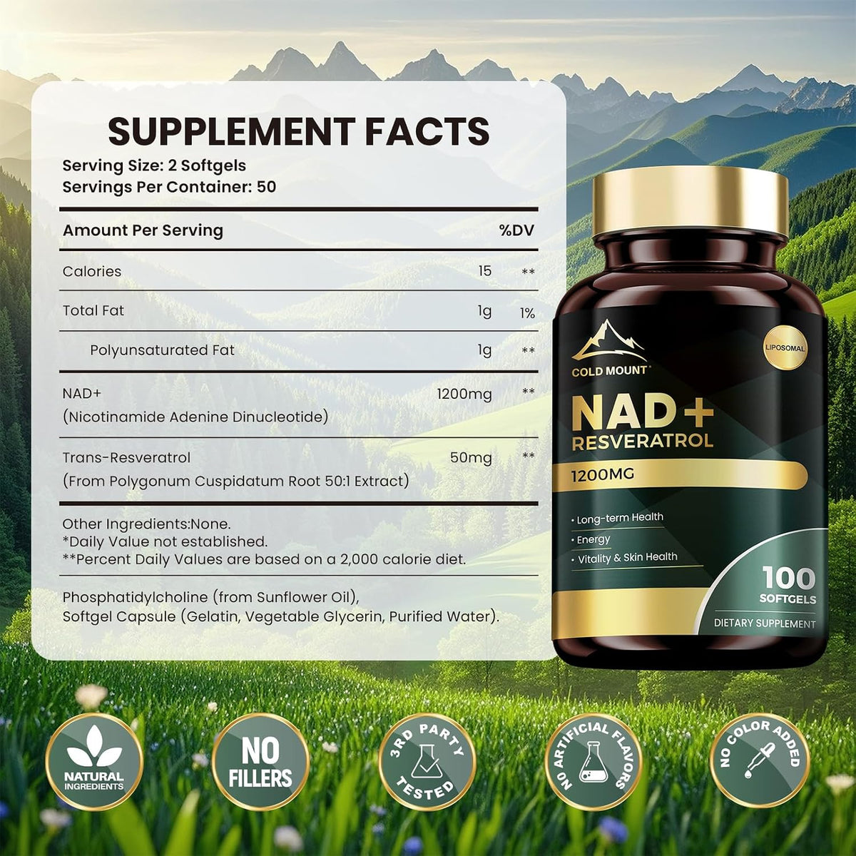 MEGNETA NAD+ Supplement with Trans – Promote cellular repair through activation of DNA repair enzymes. – Image 2