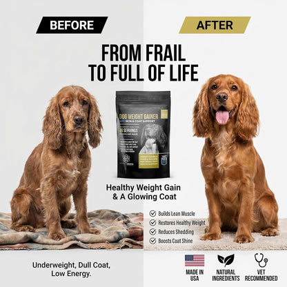 PET CARE Sciences Dog Weight Gainer with Skin & Coat Support - Weight Gain Supplements for Dogs - Canine and Dog Muscle – Image 2