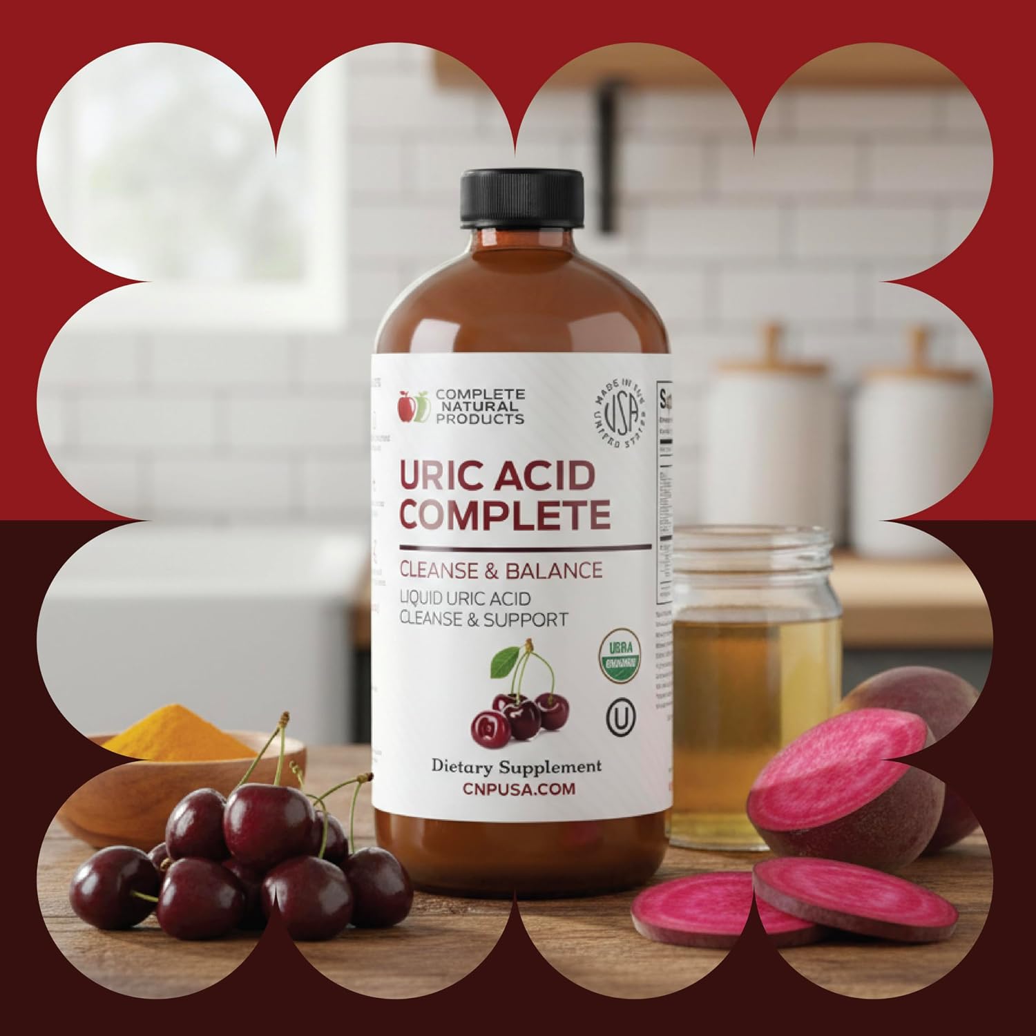 Complete Natural Uric Acid Complete – Liquid Supplement for Uric Acid Cleanse, Kidney Health & Blood Circulation - görsel 3