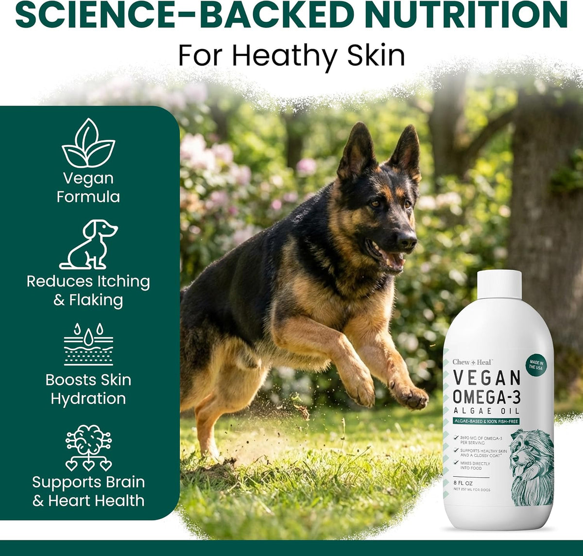 Vegan Omega 3 Oil for Dogs - 118 ml - – Heart and Immune Health: Regular intake of essential fatty acids may – Image 3