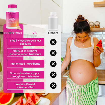 Pink Stork Total Prenatal Vitamins with DHA - Mint, 3 Month Supply – Image 5
