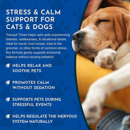 Tranquillity Blend - Organic Valerian Root Calming Drops for Dogs and Cats