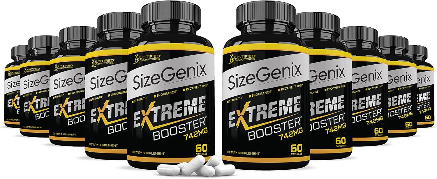(10 Pack) Sizegenix 742mg All Natural Advanced Men's Health Formula 600 Capsules - görsel 1