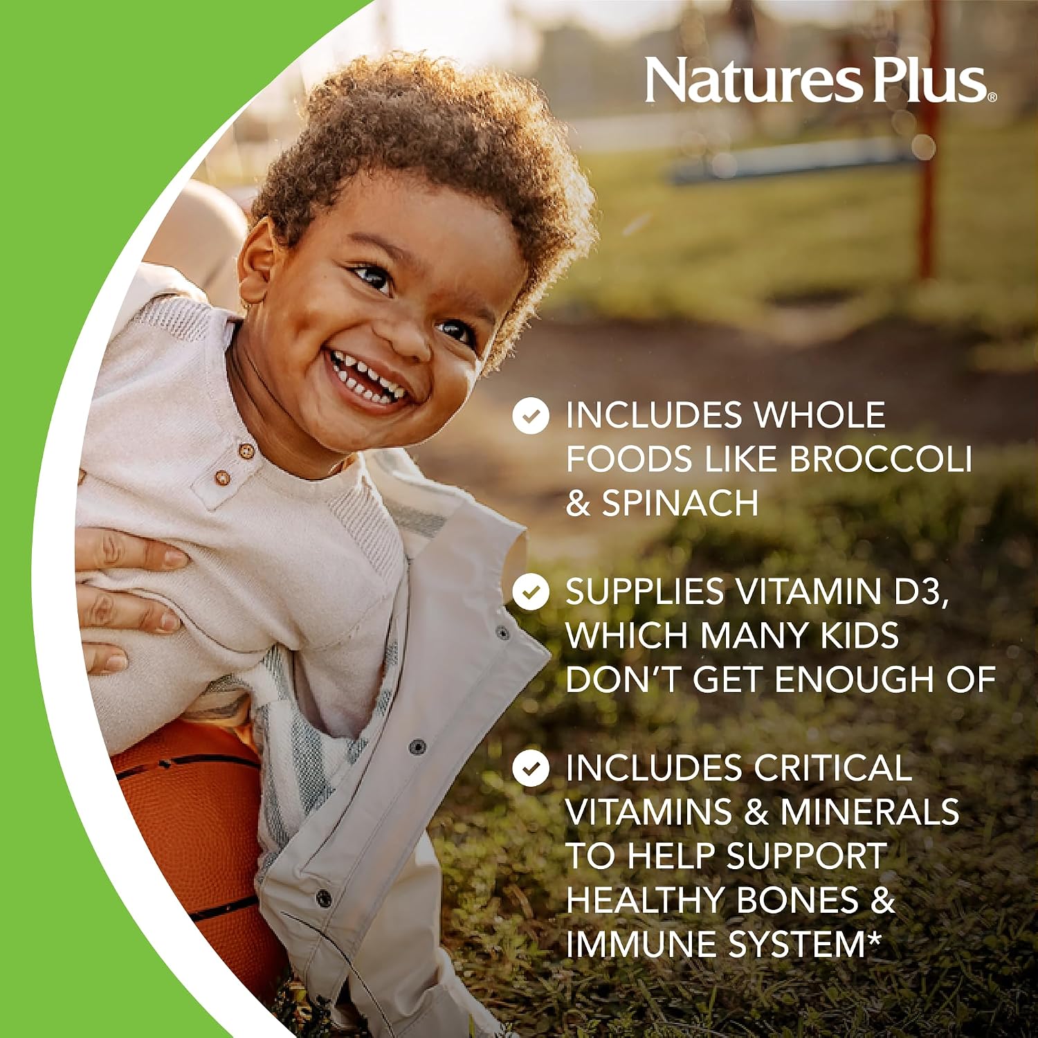 NaturesPlus Animal Parade Children's Chewable Multivitamin - 180 Animal-Shaped Tablets (Pack of 3) - Natural Assorted Flavours - Vegan, Gluten free - 270 Servings - görsel 4