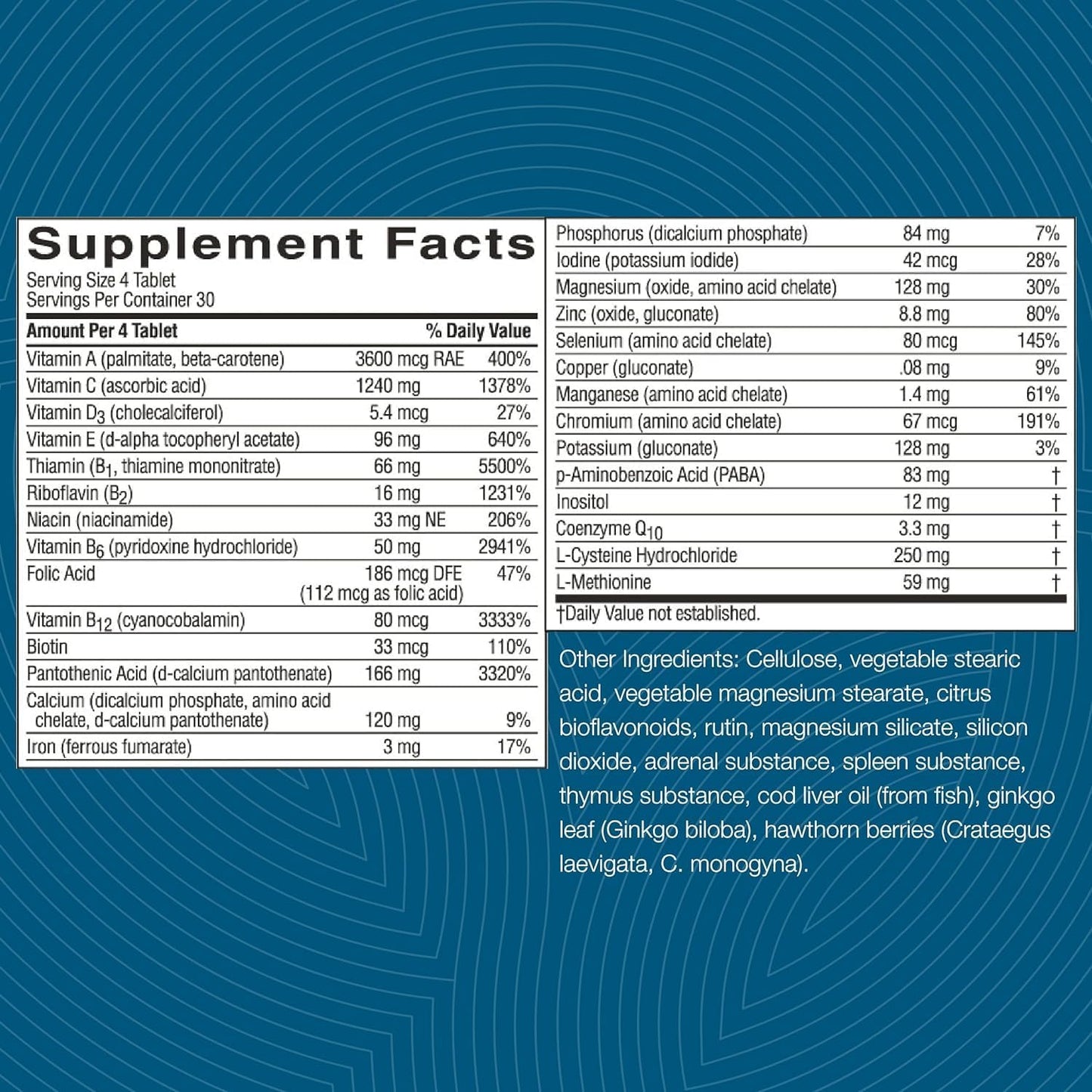 Nature's Sunshine Mega-Chel - 120 Tablets - görsel 7