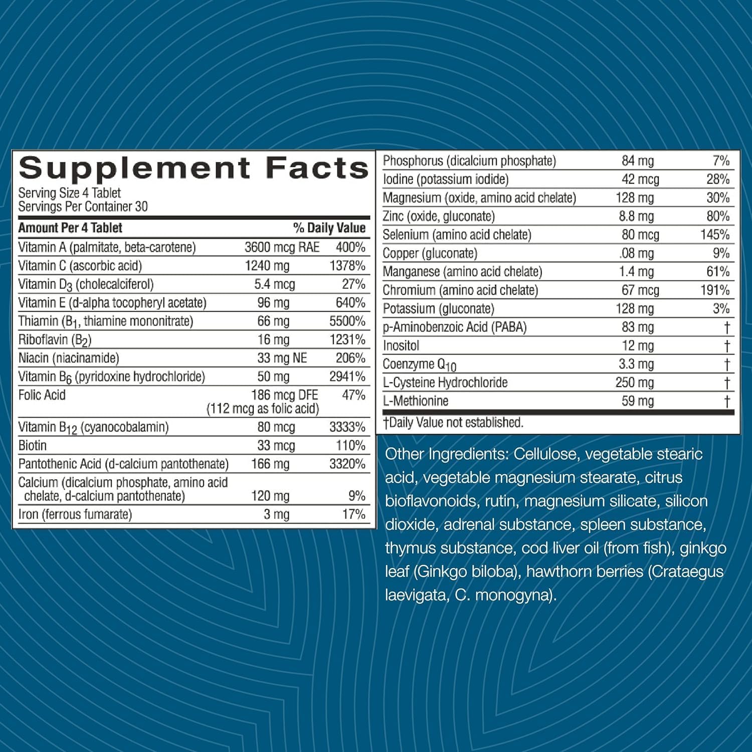 Nature's Sunshine Mega-Chel - 120 Tablets - görsel 7