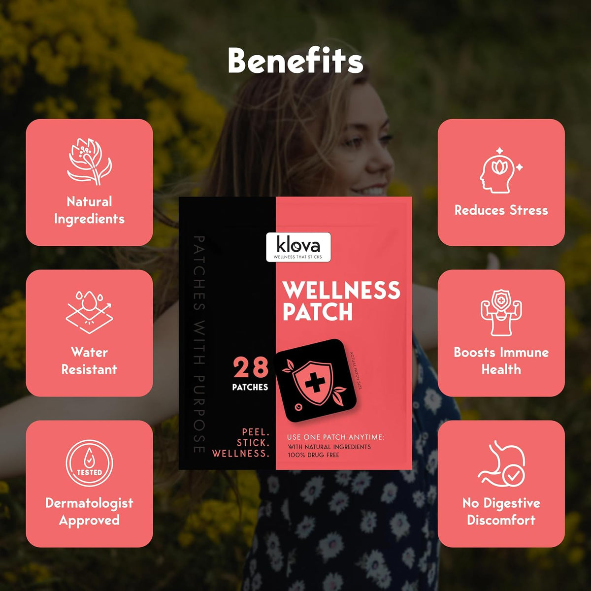 Klova Wellbeing Patches for Immune Support & – Promotes Relaxation: Calming ingredients in the patch may help you – Image 2