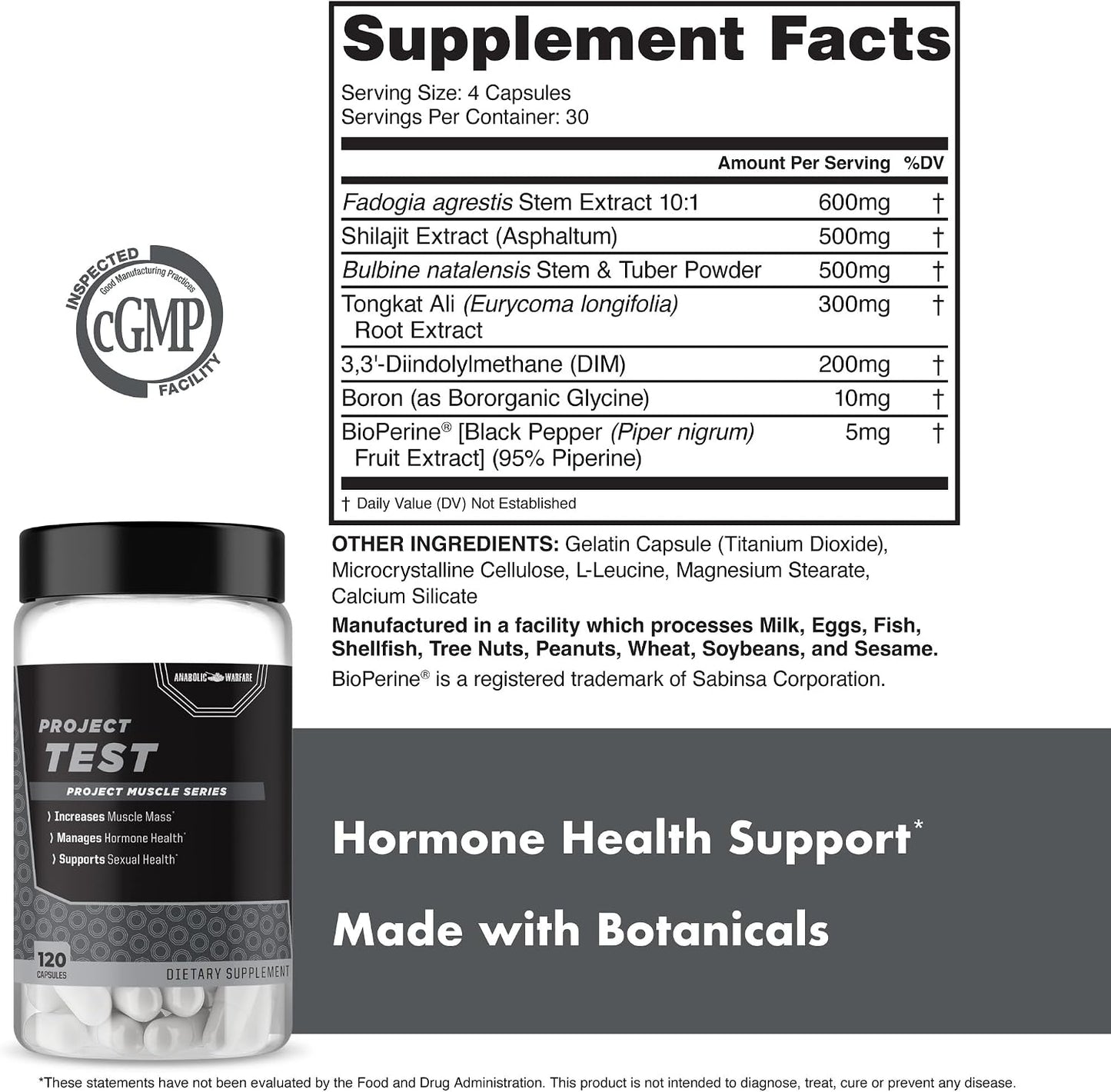Anabolic Warfare Project Test – Testosterone Support Supplement with Botanicals - görsel 5