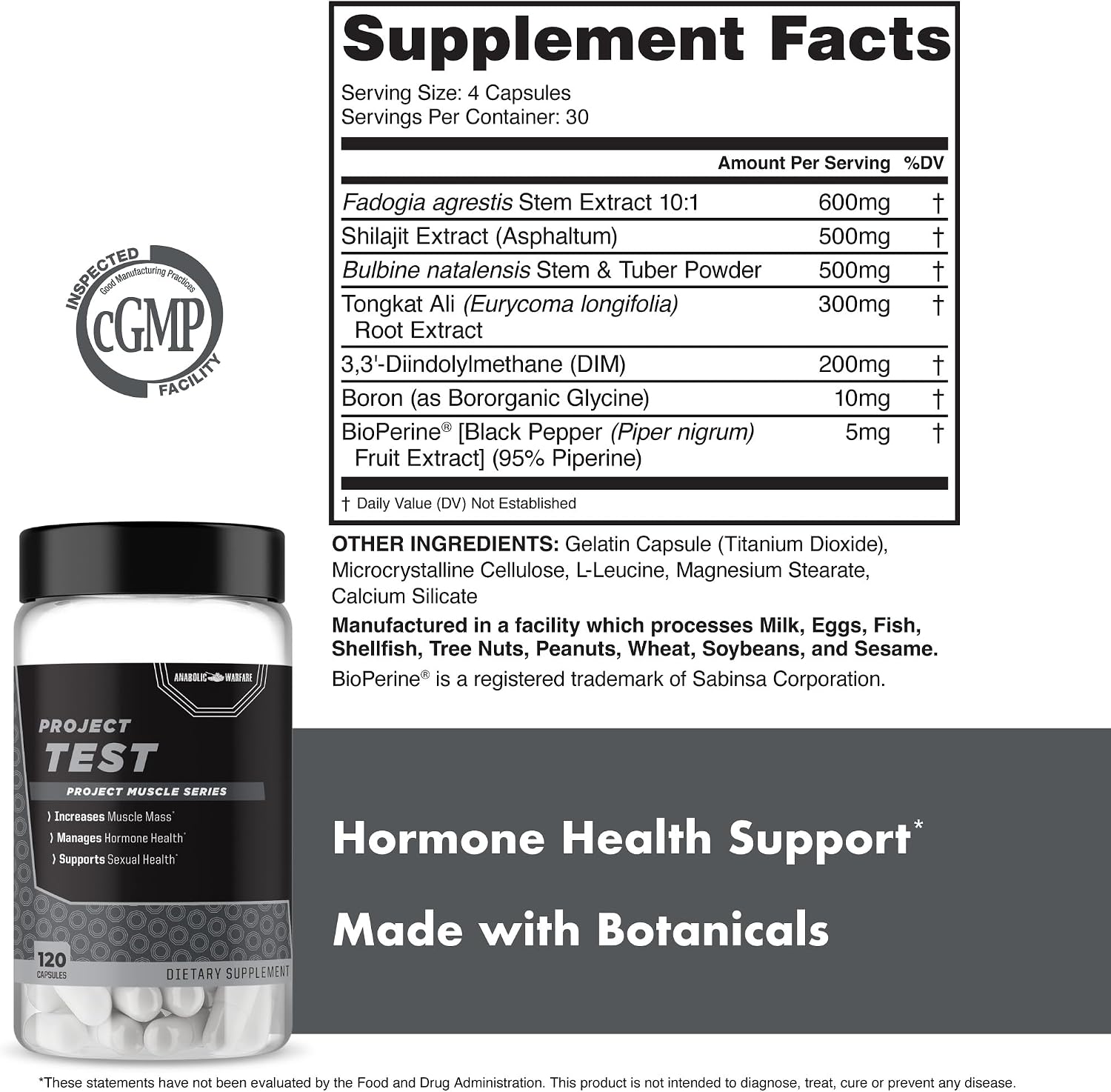 Anabolic Warfare Project Test – Testosterone Support Supplement with Botanicals - görsel 5