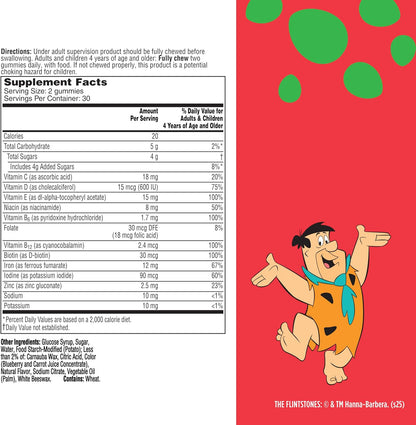 Flintstones Vitamins for Picky Kids + Iron, – Vitamin C – supports immune health and helps the body absorb iron. – Image 6