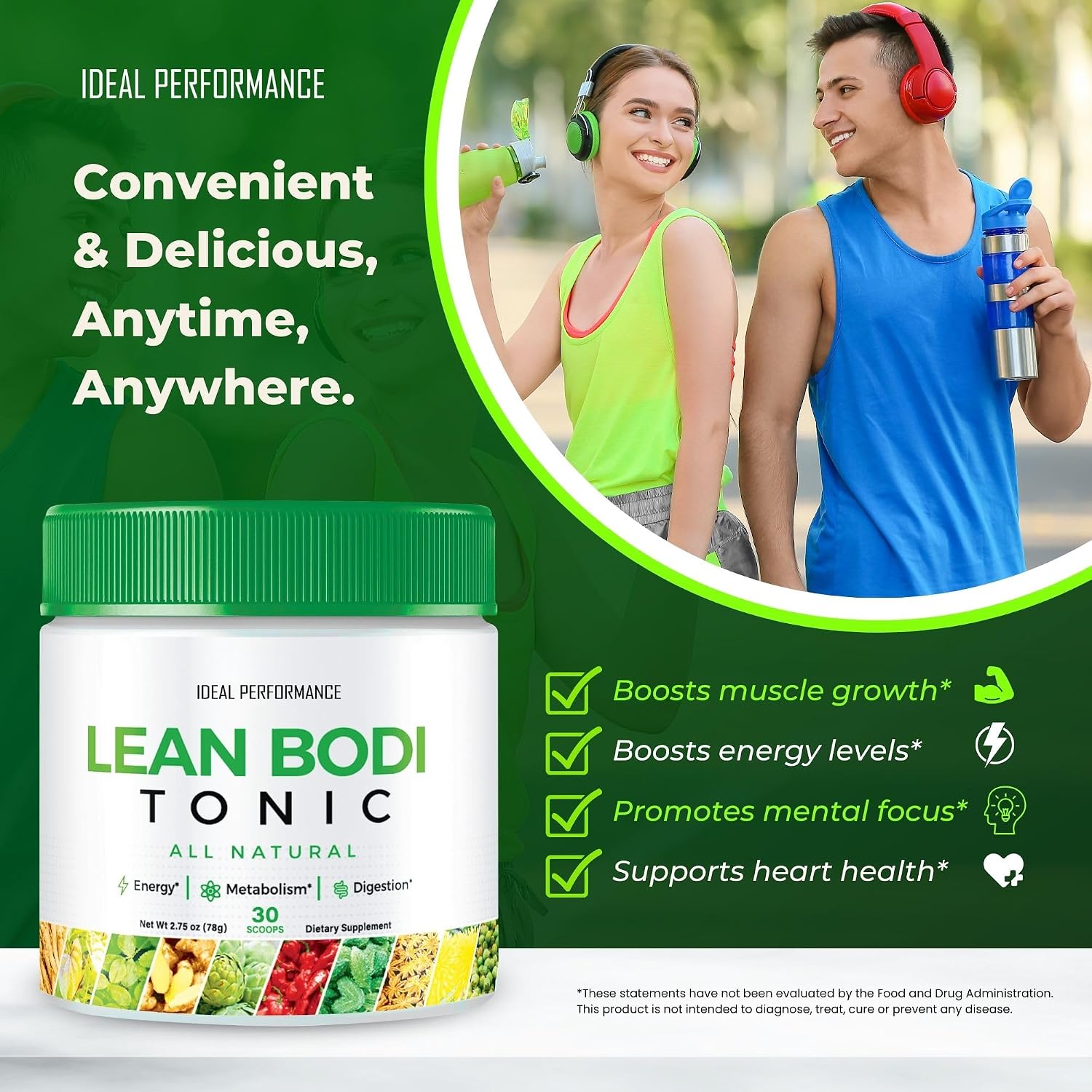Lean Bodi Tonic Powder Official Formula - Maximum Strength with Vitamin B6 and BCAA (2 Pack) - görsel 5