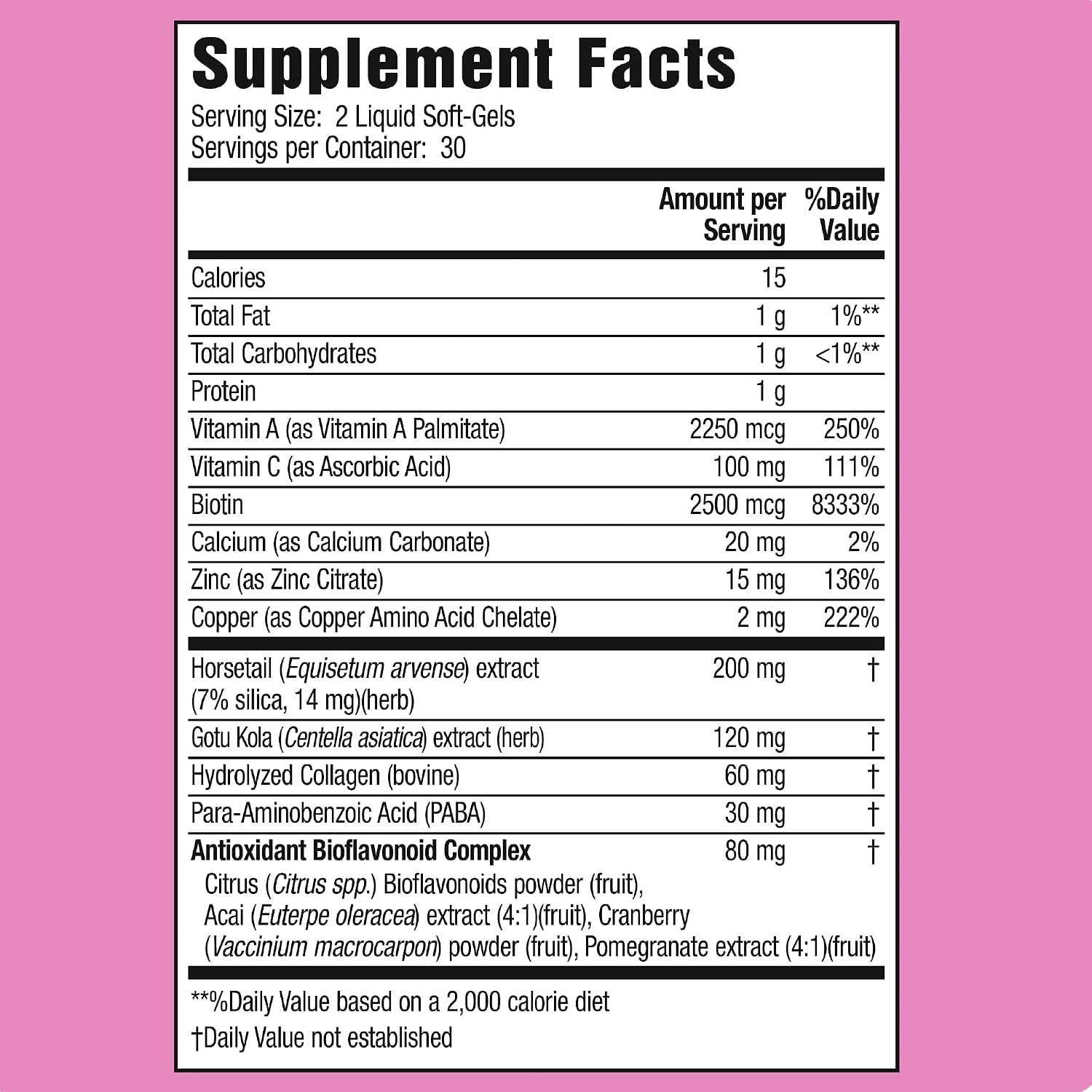 Applied Nutrition Longer Stronger Hair & Nails - 60 Liquid Soft-Gels (Pack of 4) - Biotin, Silica & Collagen - 120 Servings - görsel 2