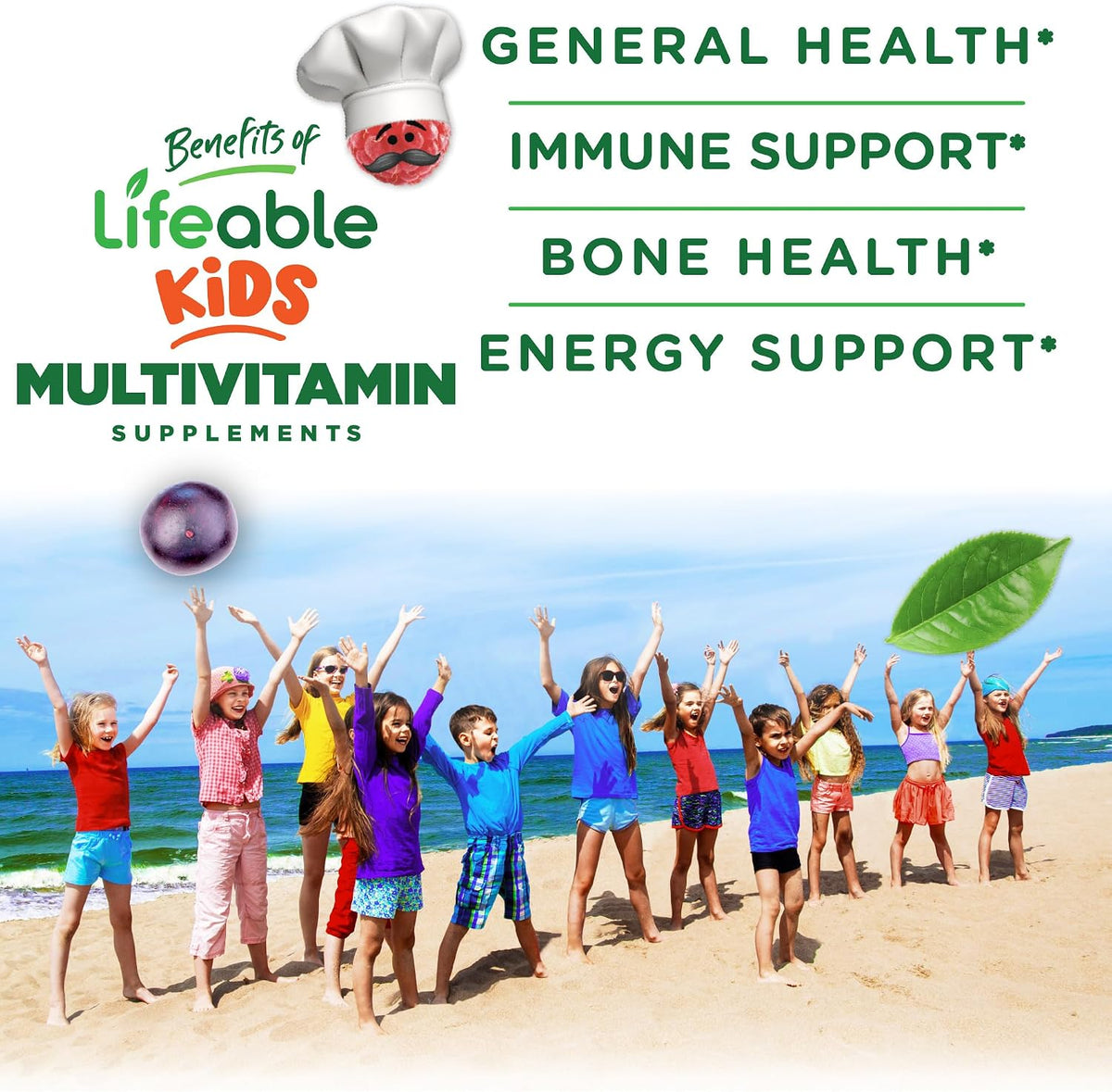 Lifeable Kids Multivitamin with Iron Gummies – 90 Count – Image 3