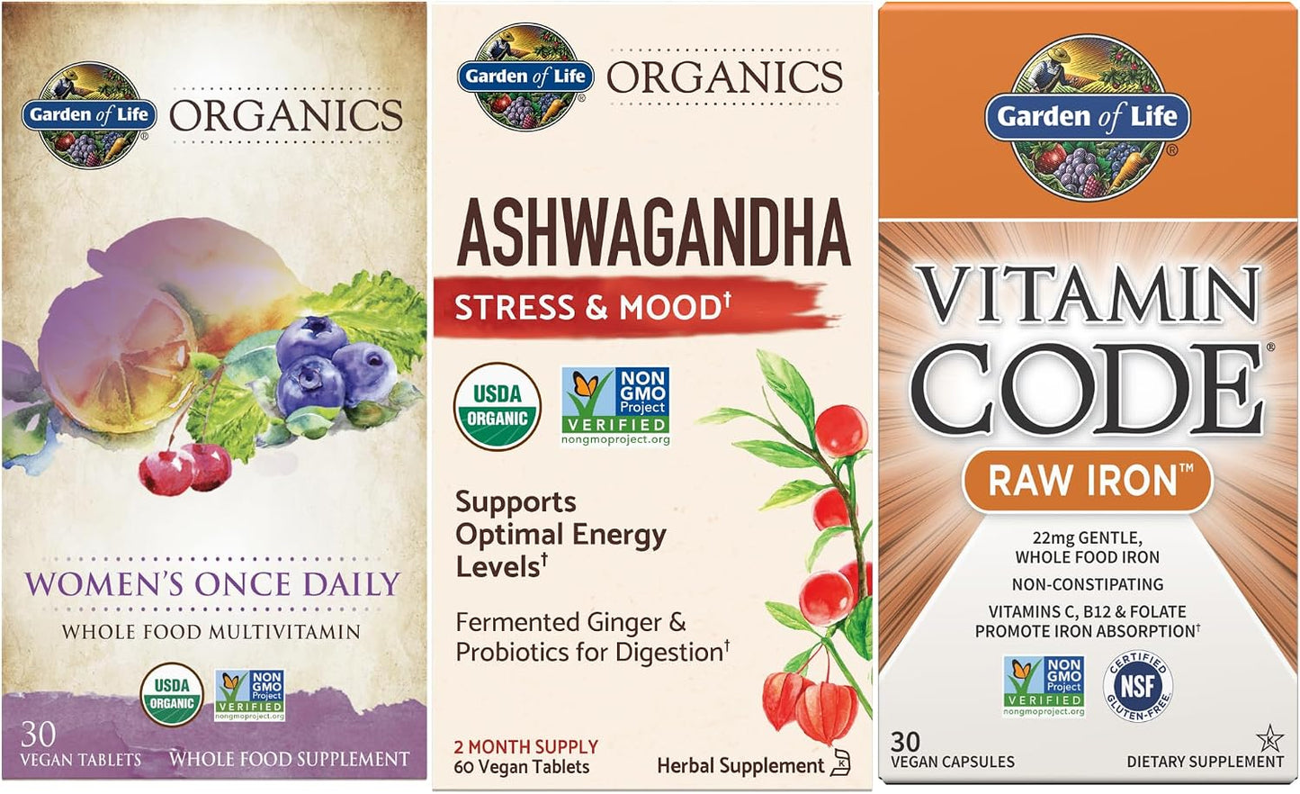 Garden of Life Organics Women's Multivitamin - Once Daily Wholefood Multi with Iron and Biotin, 60 Tablets - görsel 10