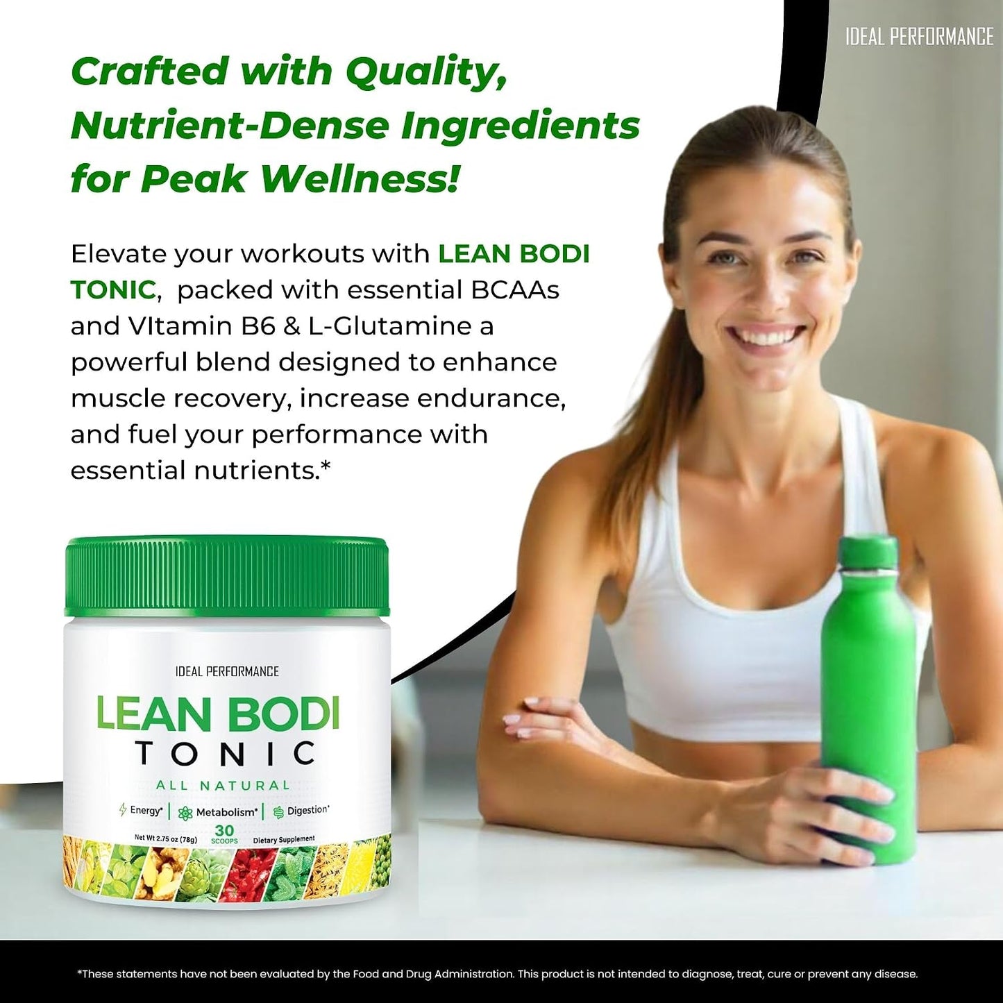 Lean Bodi Tonic Powder Official Formula - Maximum Strength with Vitamin B6 and BCAA (2 Pack) - görsel 7