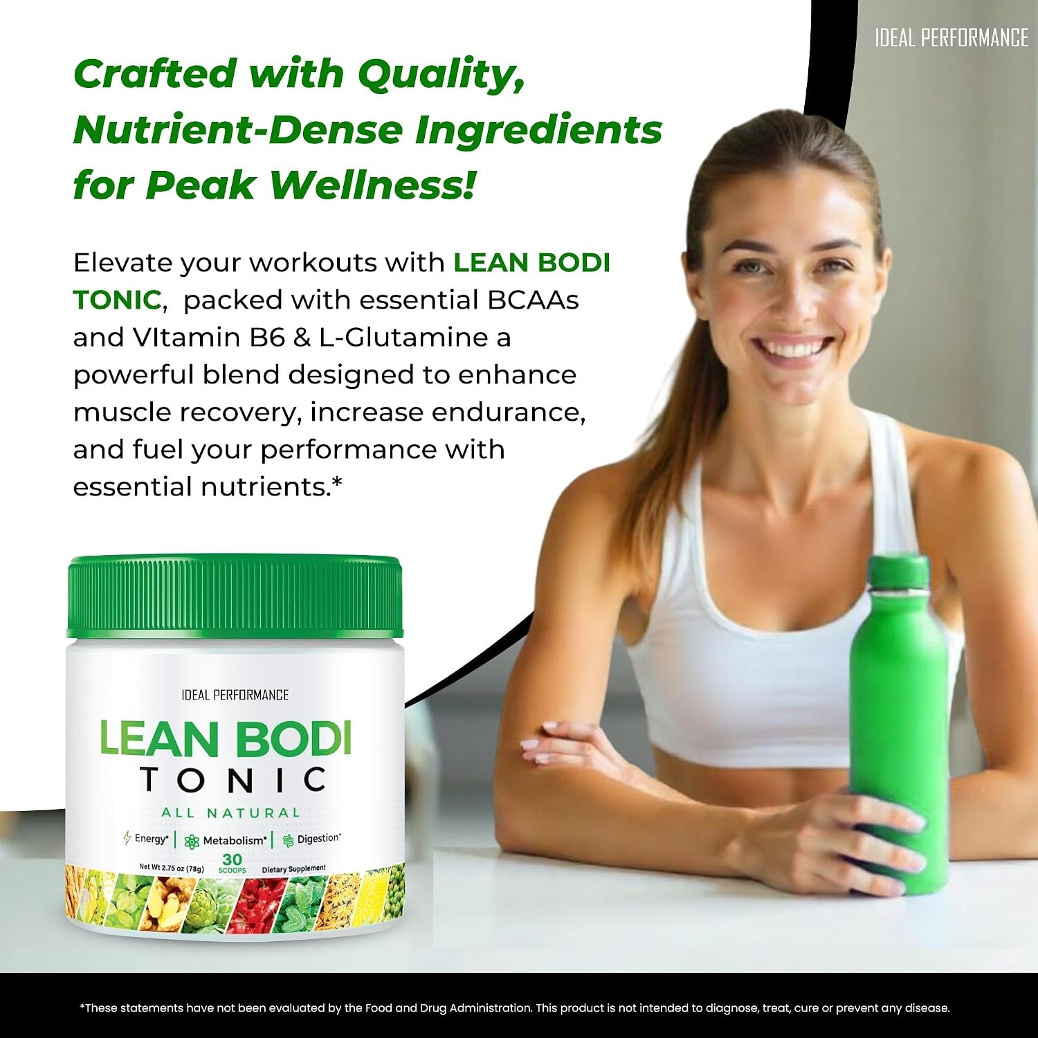 Lean Bodi Tonic Powder Official Formula - Maximum Strength with Vitamin B6 and BCAA (2 Pack) - görsel 7