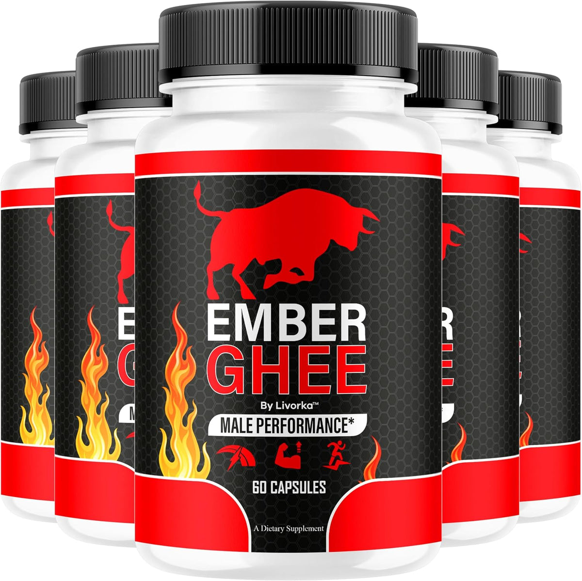 Ember Ghee Pills for Men – Premium All-Natural Multivitamin Supplement (300 Capsules) – Image 1
