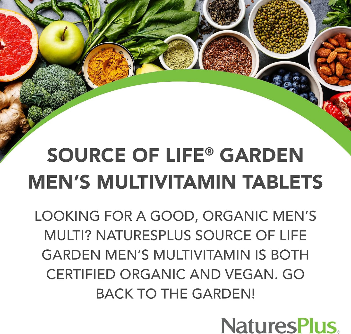 NaturesPlus Source of Life Garden Men's Multivitamin - 90 Tablets - görsel 3