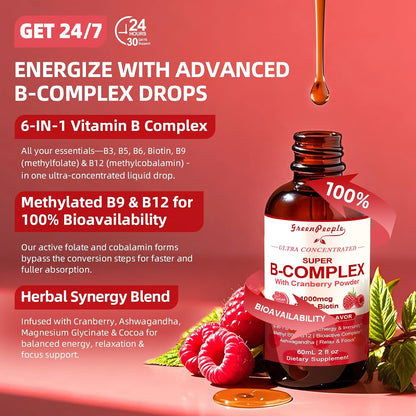 GREENPEOPLE Vitamin Methylated B Complex – – Vitamin B12 (Methylcobalamin): 1,000 mcg – the active form of B12 for – Image 6
