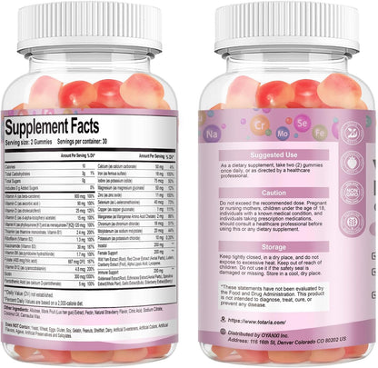 Totaria Sugar-free Multivitamin Gummies for Women's 14+ with Inositol, Iron, Folate, Biotin – Daily Multivitamin Gummy, – Image 9