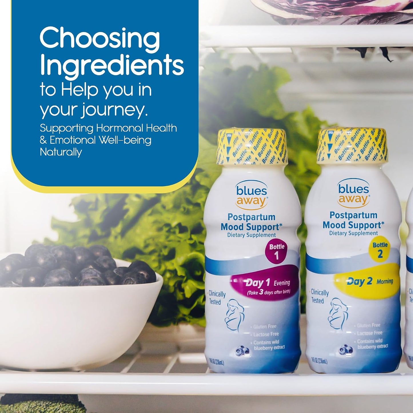 Blues Away Postnatal Mood Support Drink – 3-Day Liquid Supplement for Hormone Balance [4 Bottles] - görsel 4