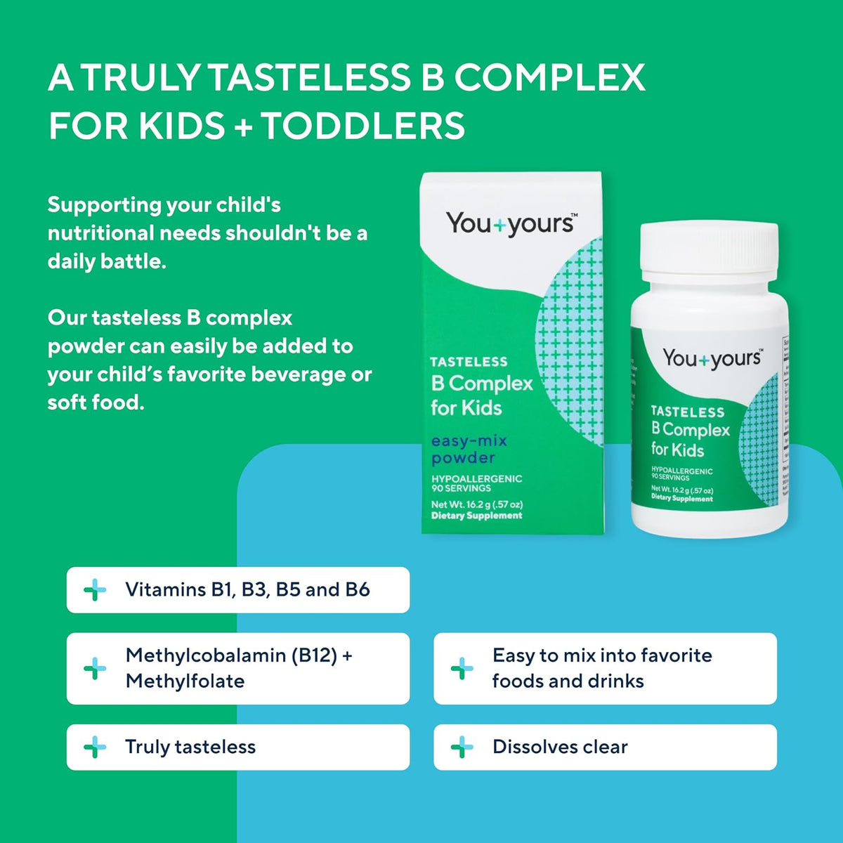 You+yours Tasteless B Complex Powder for – Allergen profile: If your child has known allergies, verify that the – Image 3