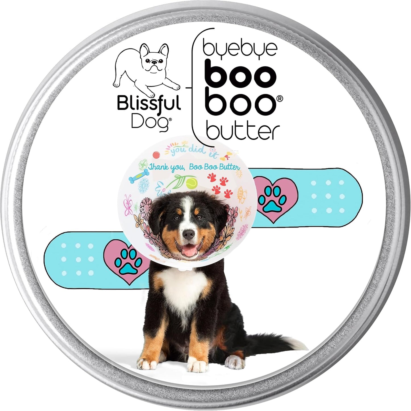 The Blissful Dog 1 oz Tin Bernese Mountain Dog Booboo Butter - görsel 1